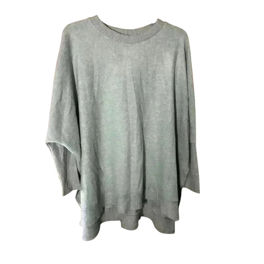 Cherish Let's‎ Fast Forward Top Gray Tunic Oversized Sweater Small NWT
